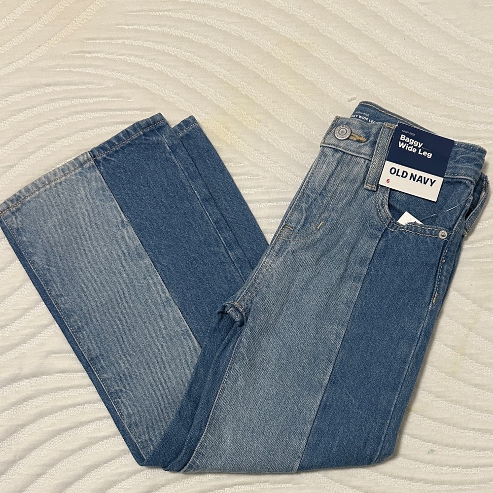 Old Navy Blue Colorblock Jeans